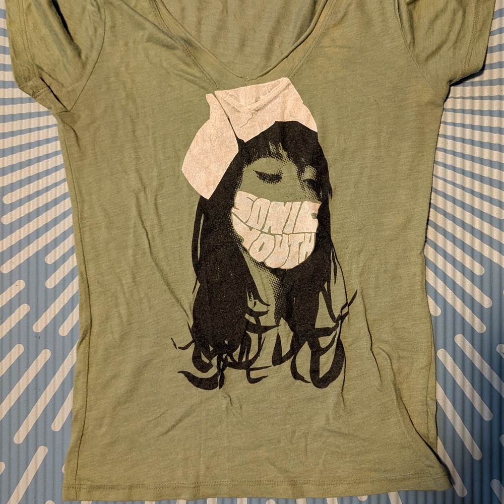 Sonic Youth Green Graphic T-Shirt